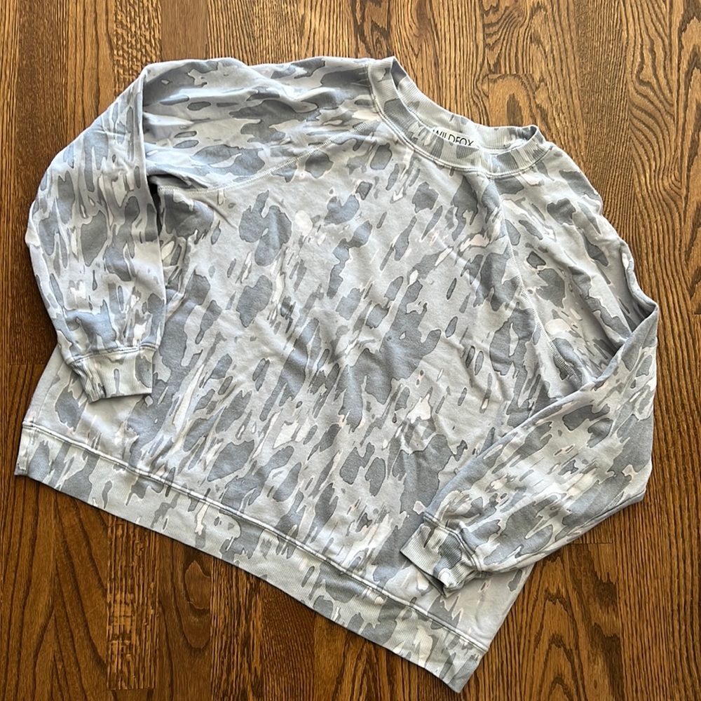 Wildfox splotchy camo jumper